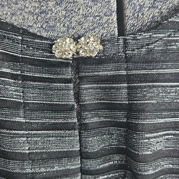 Patra Woman Vintage Metallic Stripe Bolero Jacket - Picture 2 of 8